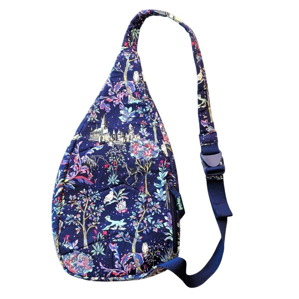 Vera Bradley Harry Potter Forbidden Forest Sling Backpack Quilted Purple Bag - Picture 6 of 11